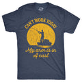 Mens Can't Work Today My Arm Is In A Cast T-Shirt Funny Fishing Tee