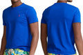 Polo Ralph Lauren Custom Fit Crew Neck T-Shirt, Blue, L (Red Pony)