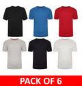 Mens Pack of 6 & Pack of 2 T Shirt Cargobay Plain Crew Neck Cotton Tee Shirt Top
