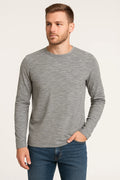 Mark Law Luxury Gray Tee Shirt Size Small Long Sleeve Minimalist Everyday Basic