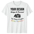 Personalised T Shirts Mens Womens Kids UK Any Text And Photo Custom Design Tee