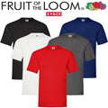 Fruit of the Loom Mens 5 Pack T-Shirts 100% Cotton Plain Solid Tee Shirt