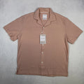 Cactus Man Ricky Singh Men's Button-Down Shirt Size S Pink Textured Relaxed Fit