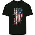 Distressed American Stars & Stripes Flag USA Mens Cotton T-Shirt Tee Top