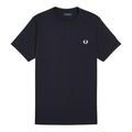 FRED PERRY Mens Navy Blue Ringer Short Sleeve Stripe T-Shirt Small BNWT C1204