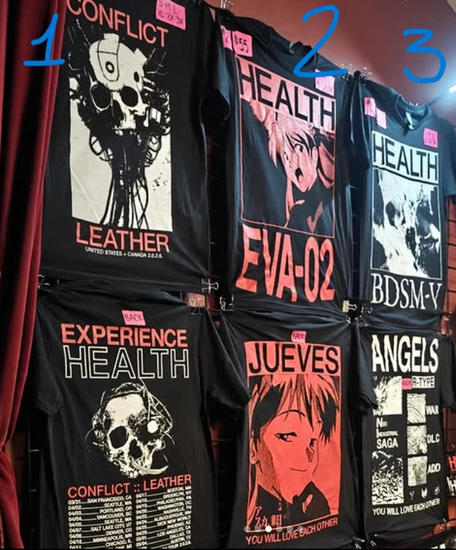 HEALTH Band T-Shirt Noise Rock Industrial Music Merch Graphic Tee Men Women