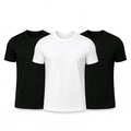 3 Pack Unisex 100% Polyester T-Shirt White Black Best for Sublimation, DTG & DTF