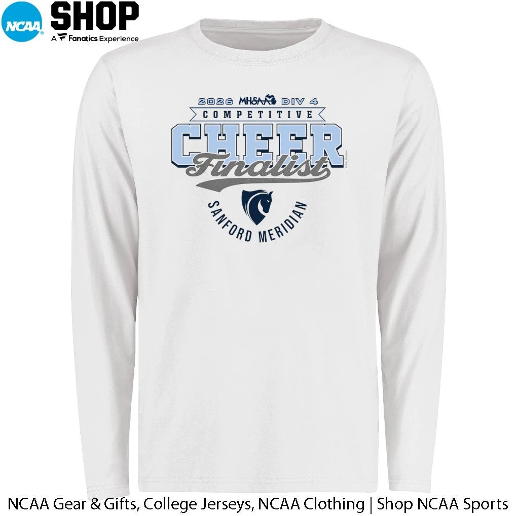 Sanford Meridian Mustangs 2026 MHSAA DIV 4 Competitive Cheer Finalist T-Shirt