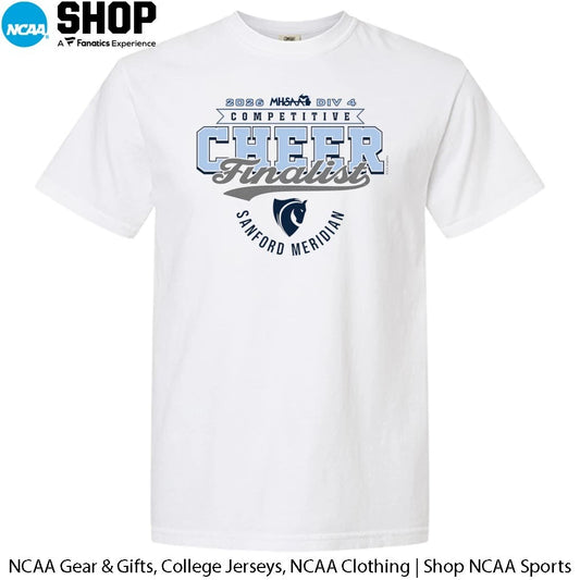 Sanford Meridian Mustangs 2026 MHSAA DIV 4 Competitive Cheer Finalist T-Shirt
