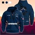 Personalize Dallas Football Team Quarter Zip Hoodie