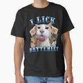 I Lick Batteries Funny Cat meme by MemishDesign