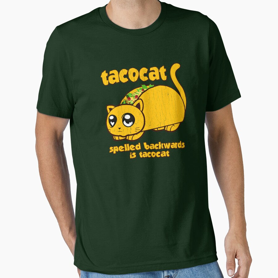 Funny - Tacocat Spelled Backwards (vintage look) by ROBOTFACE T-Shirts
