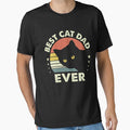 Vintage Best Black Cat Dad Ever by VernonCruz