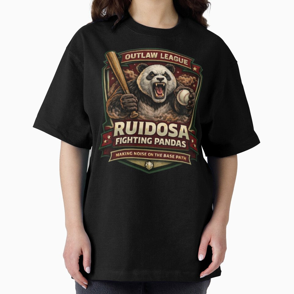 Ruidosa Fighting Pandas Baseball Logo – Aggressive Panda Mascot | Outlaw League Team Design | Sports Fan Art by Red Cash