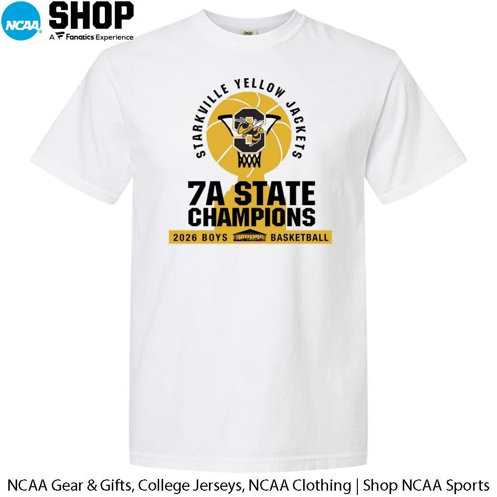 Starkville Yellow Jackets 2026 Boys Basketball 7A State Champions T-Shirt