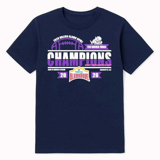 TCU Horned Frogs Football 2025 Valero Alamo Bowl Champions Locker Room Shirt