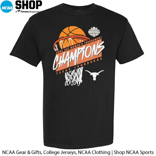 Texas Longhorns Women’s 2026 SEC Women’s Basketball Tournament Champions T-Shirt