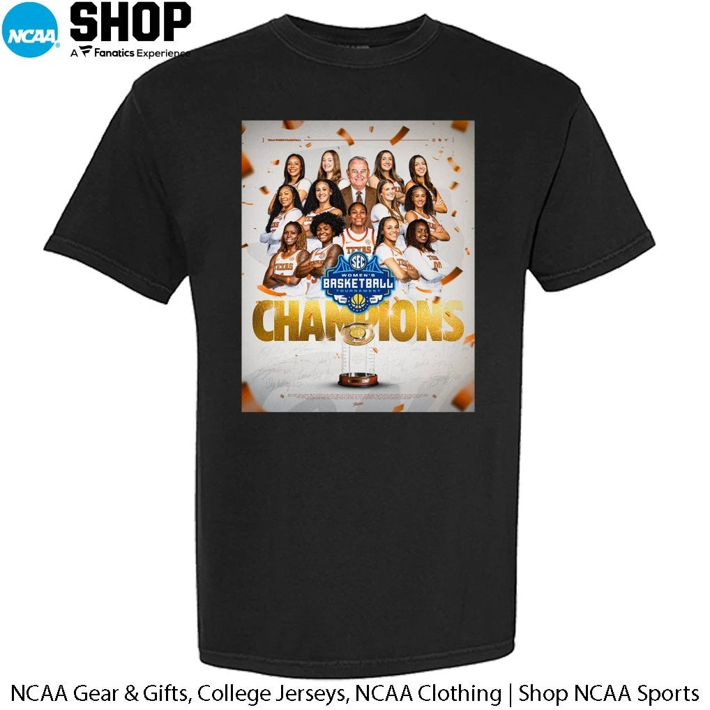 Texas Longhorns Women’s Basketball 2026 SEC Tournament Champions T-Shirt