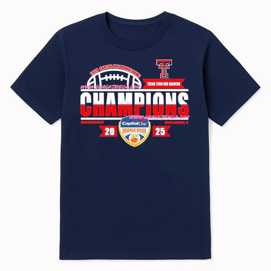 Texas Tech Red Raiders 2026 Capital One Orange Bowl Champions Locker Room Shirt