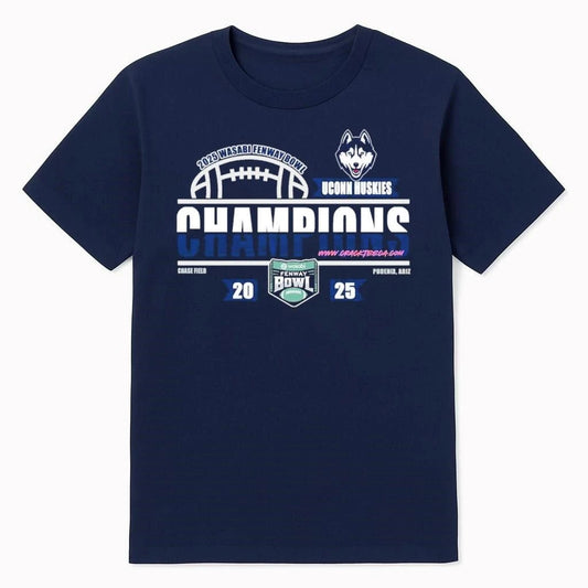 UConn Huskies 2025 Wasabi Fenway Bowl Champiosn At Fenway Park On December 27 Locker Room Shirt