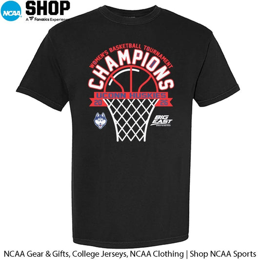 UConn Huskies 2026 Big East Women’s Basketball Tournament Champions T-Shirt