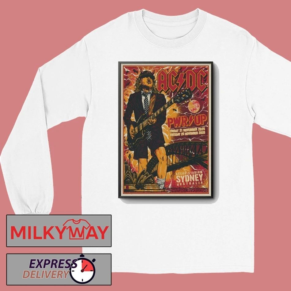 AC DC PWR UP 2025 Tour In Sydney Poster shirt