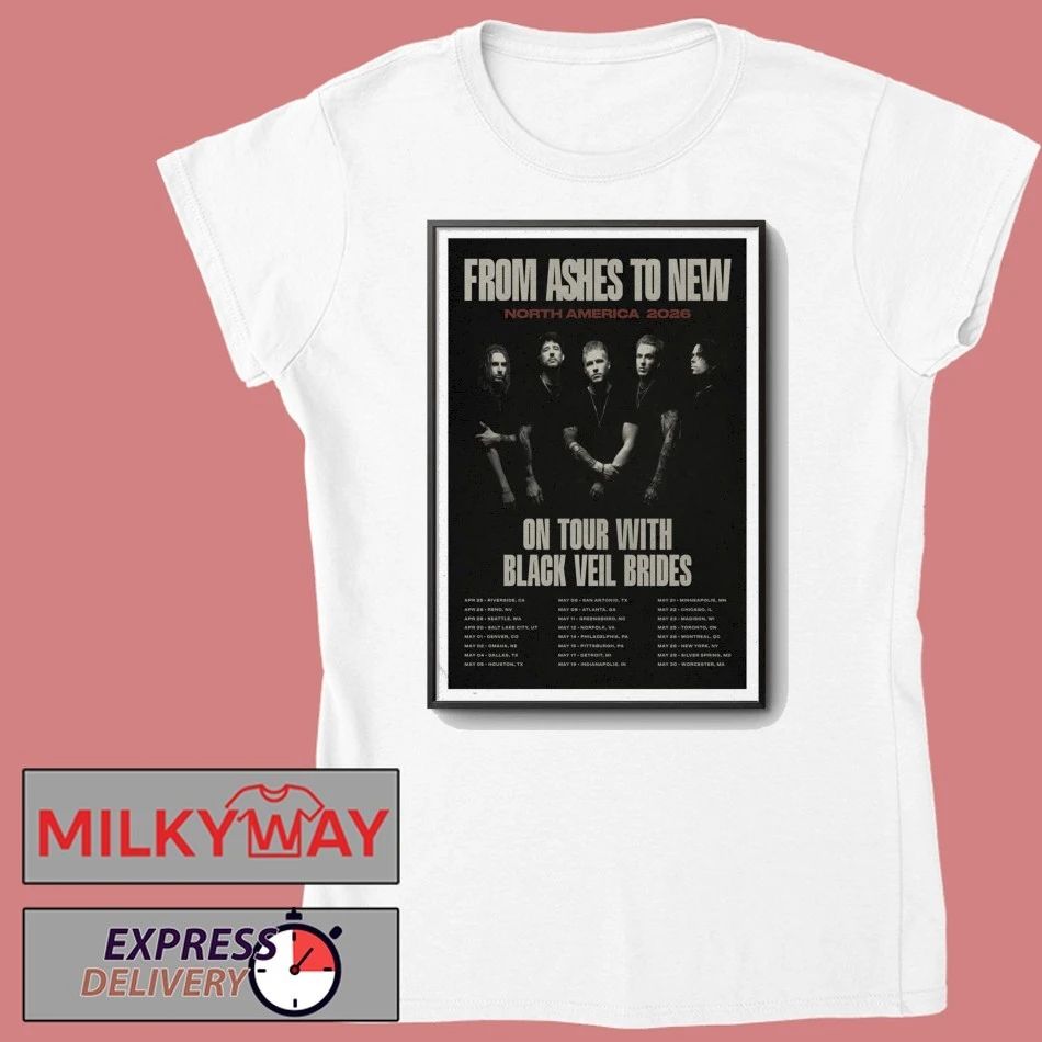 From Ashes To New North America 2026 on Tour with Black Veil Brides Poster shirt