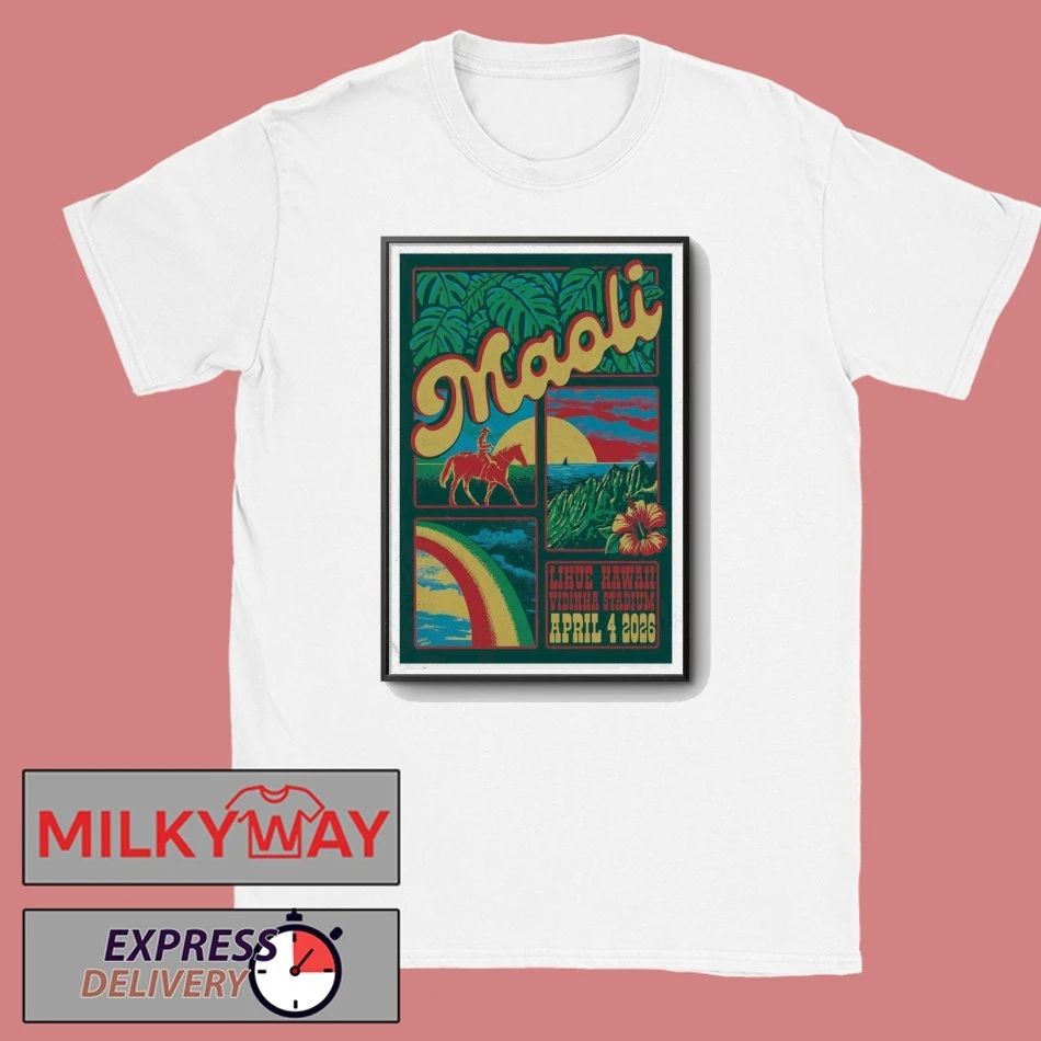 Maoli concert Lihue, Vidinha Stadium, Apr 04, 2026 Poster Limited shirt