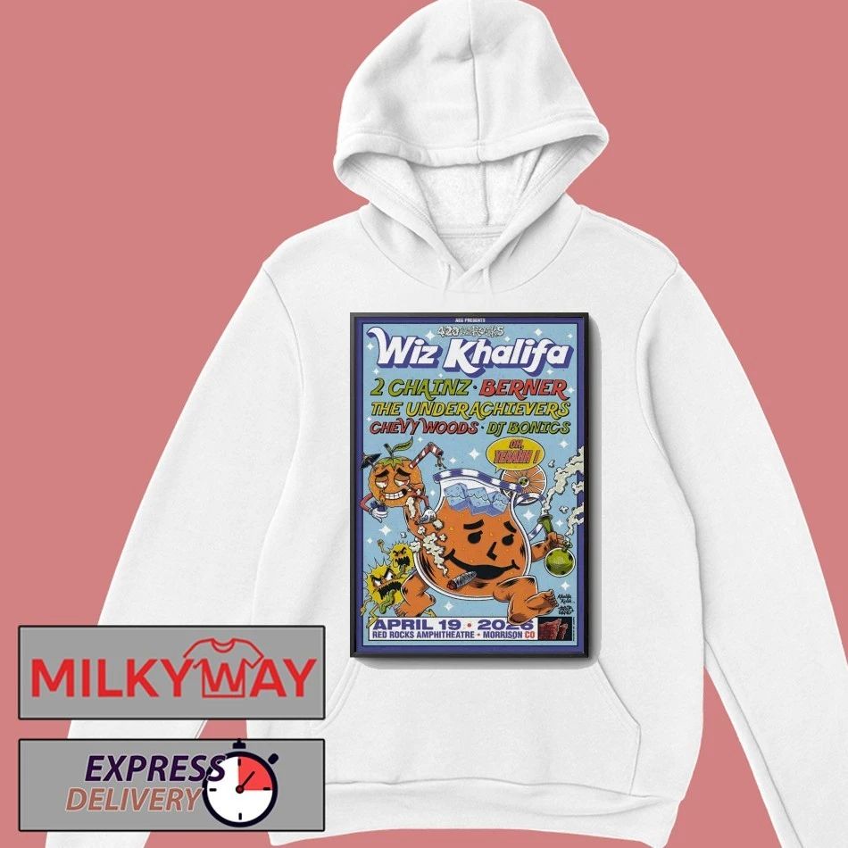 Wiz Khalifa Red Rocks Amphitheatre in Morrison CO Apr 19 2026 Poster shirt