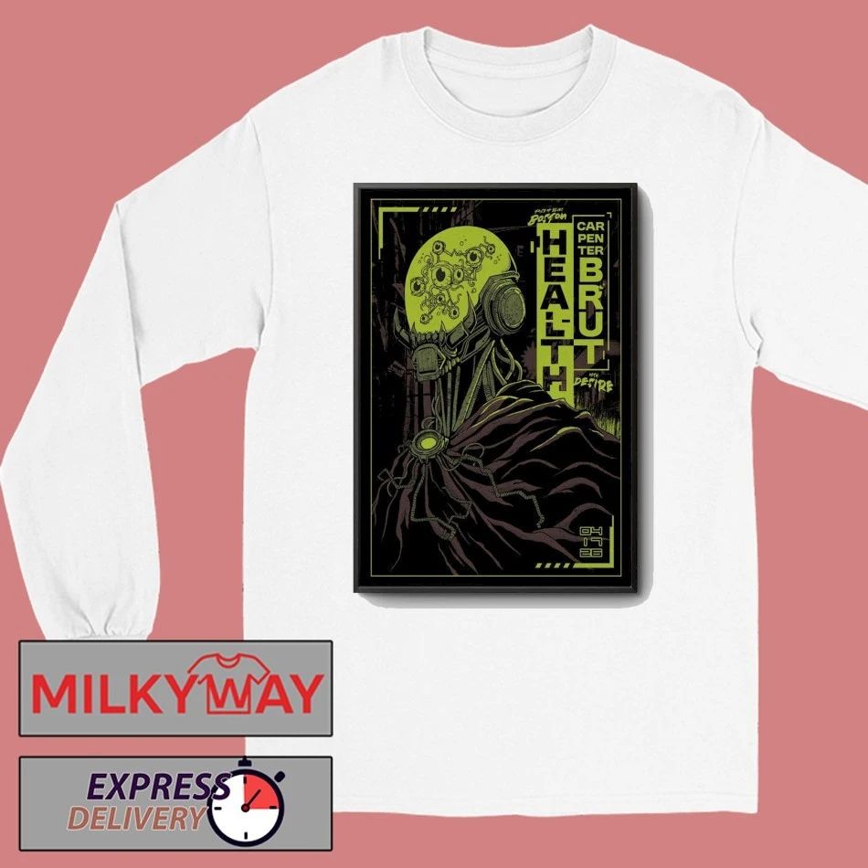 HEALTH and Carpenter Brut Concert House of Blues Boston 04.17.2026 Poster shirt