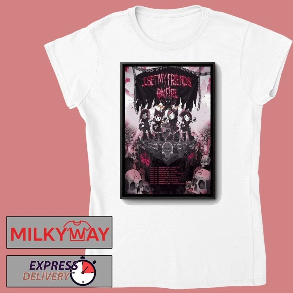 I Set My Friends On Fire Warped Tour 2026 Poster shirt