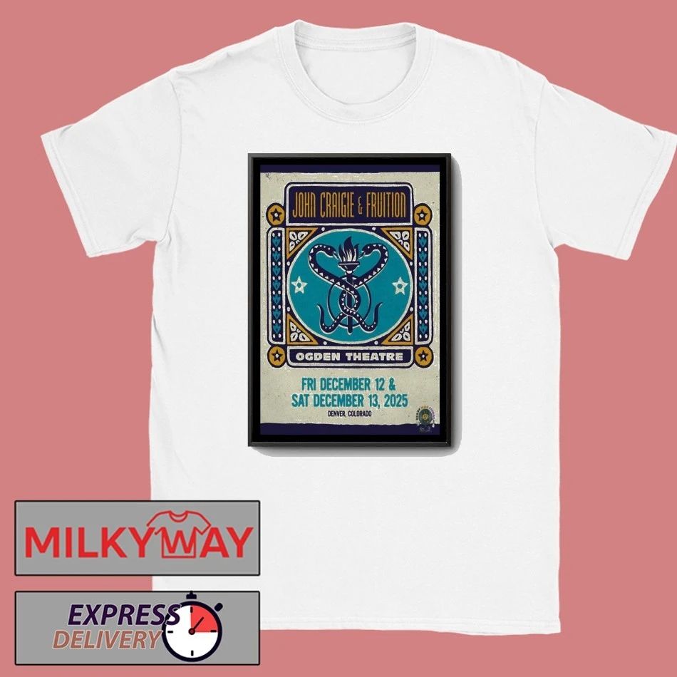 John Craigie And Fruition December 12-13 2025 Ogden Theatre Denver, CO Poster shirt