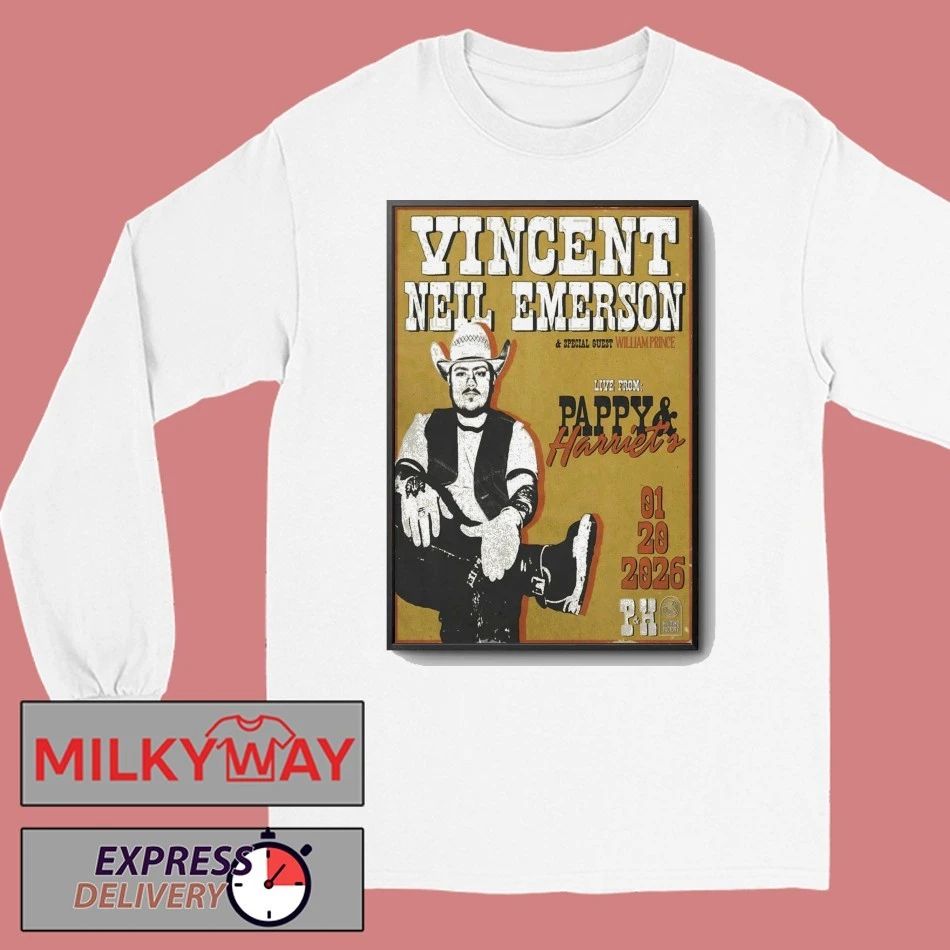 Vincent Neil Emerson Pioneertown Tour On Jan 20 2026 Poster shirt