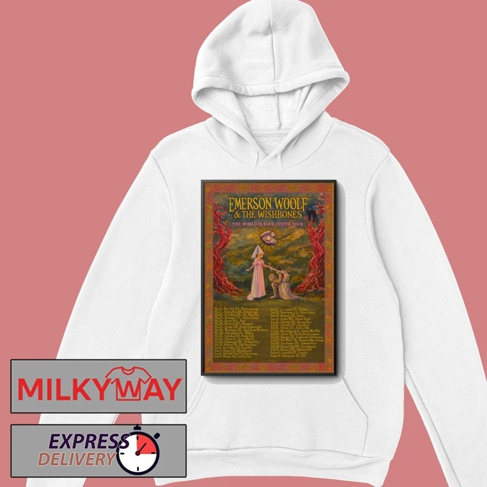 Emerson Woolf And The Wishbones The World Is Your Oyster 2026 Tour Poster shirt