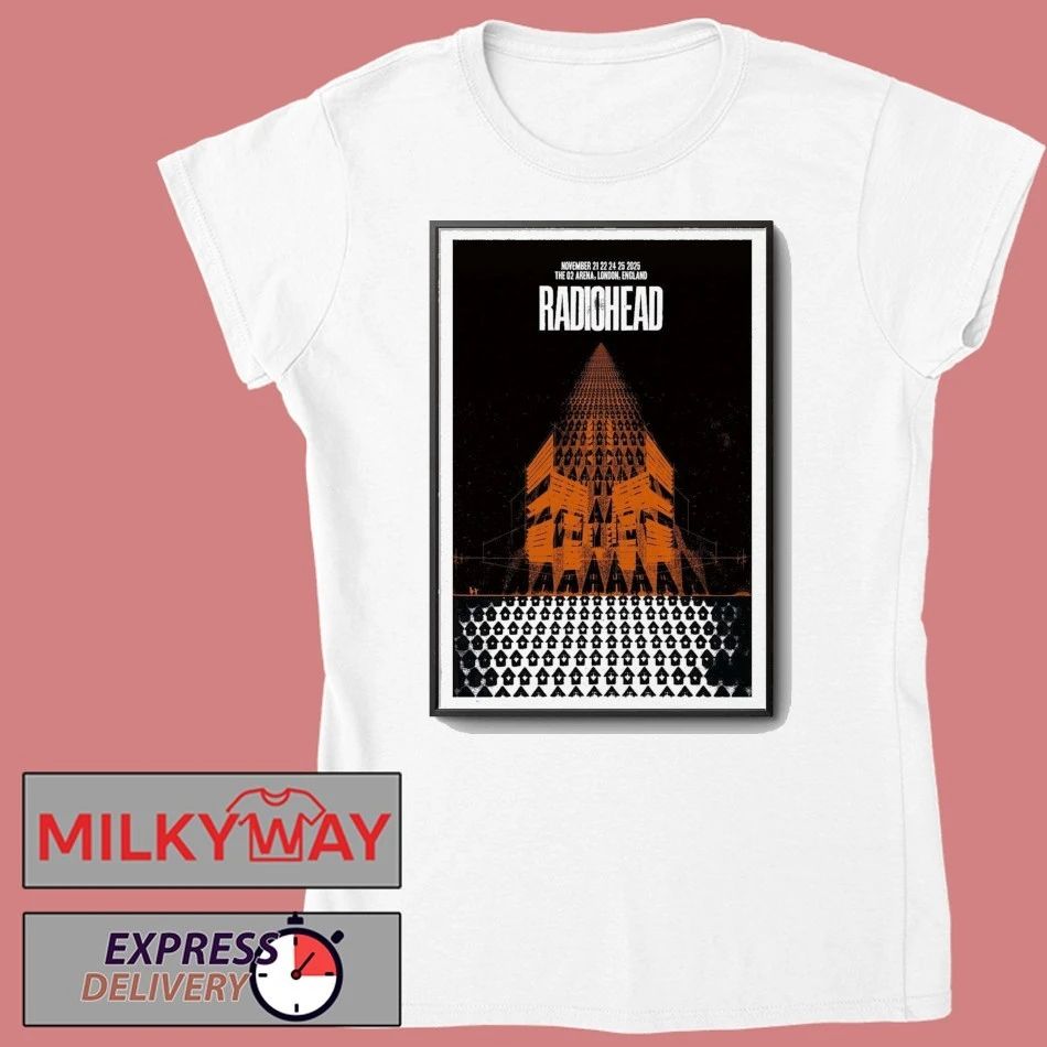 Radiohead November 21-25, 2025 The O2, London, UK Concert Poster shirt