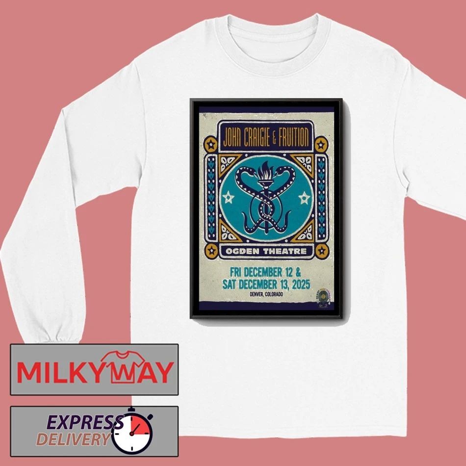 John Craigie And Fruition December 12-13 2025 Ogden Theatre Denver, CO Poster shirt