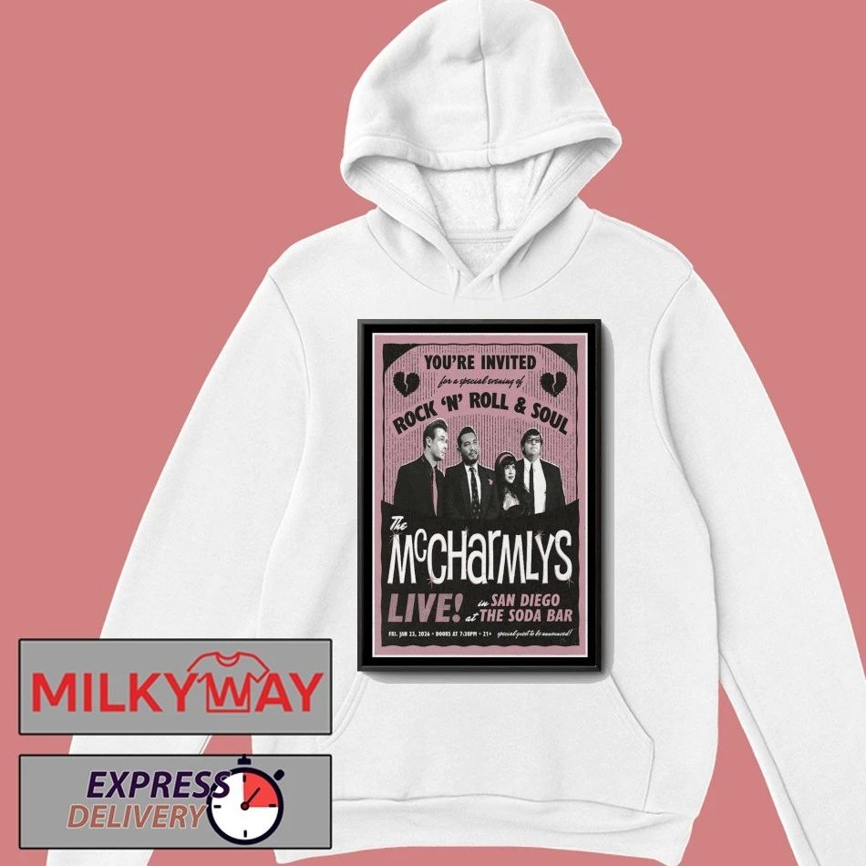 The McCharmlys The Soda Bar San Diego Poster shirt