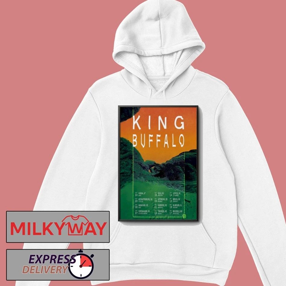 King Buffalo Tour Europe in May of 2026 Poster shirt