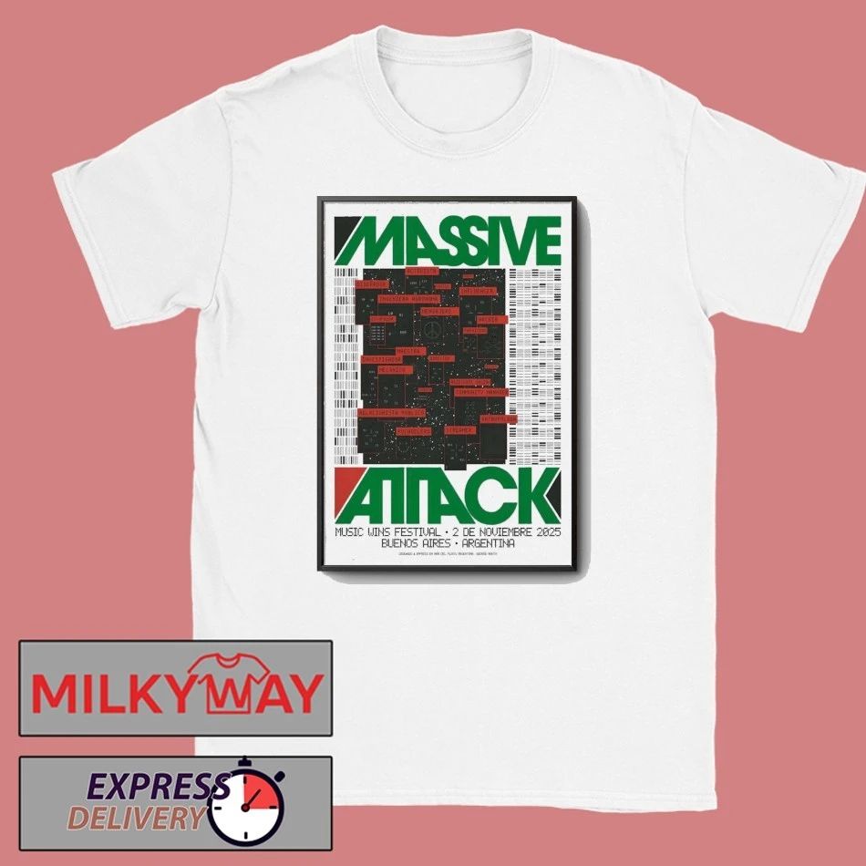 Massive Attack Music Wins Festival in Buenos Aires, Argentina Nov 2 2025 2025 Poster shirt