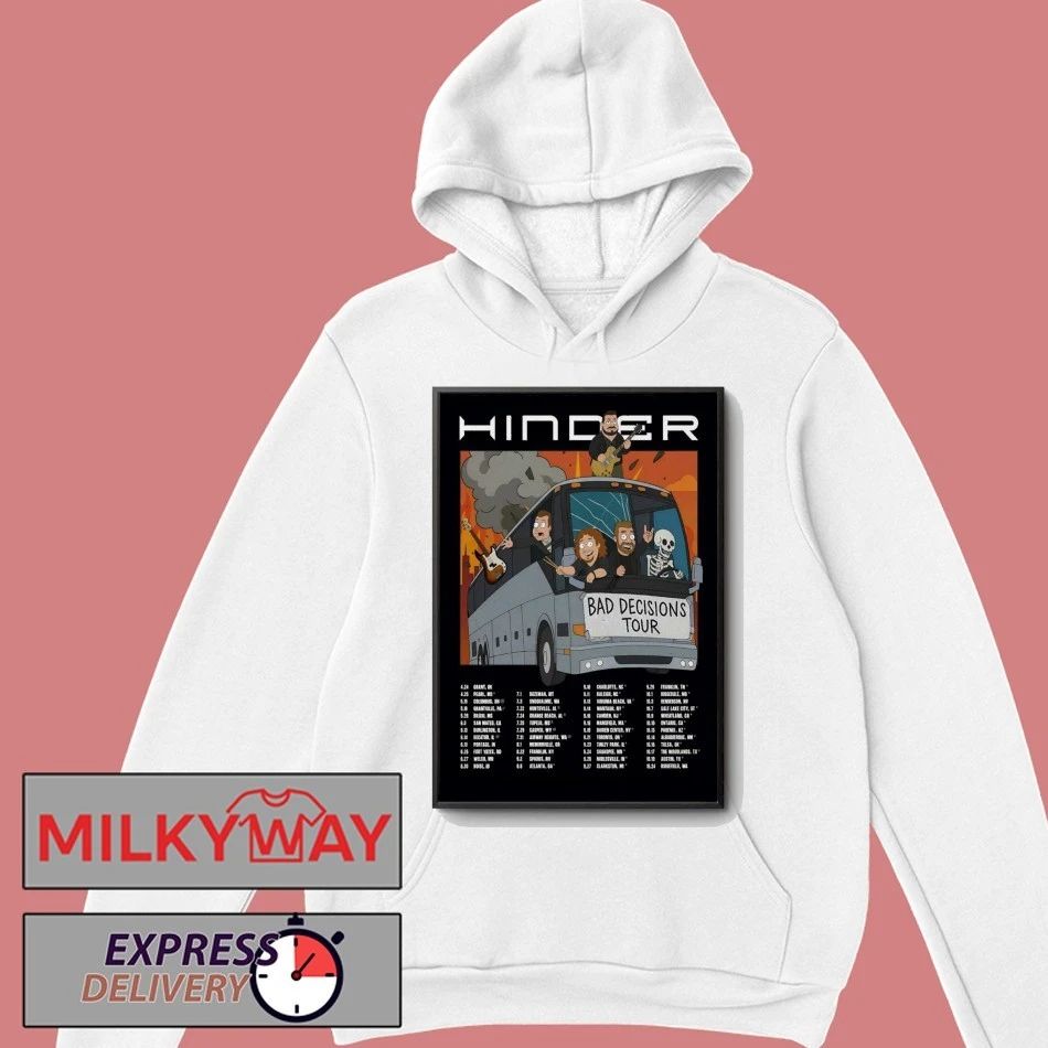 Hinder Bad Decisions 2026 Tour Poster shirt