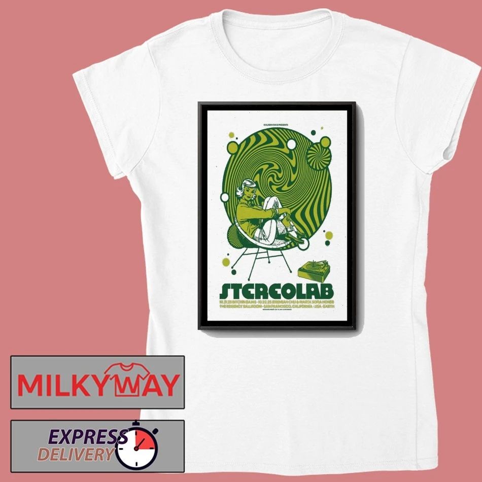 Stereolab Nov 22-23 2025 The Regency Ballroom, San Francisco Poster shirt