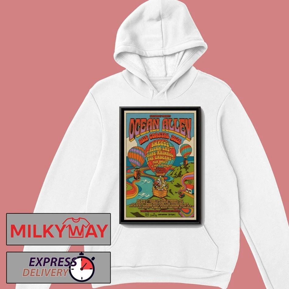 OCEAN ALLEY Australian Tour 2026 Poster shirt