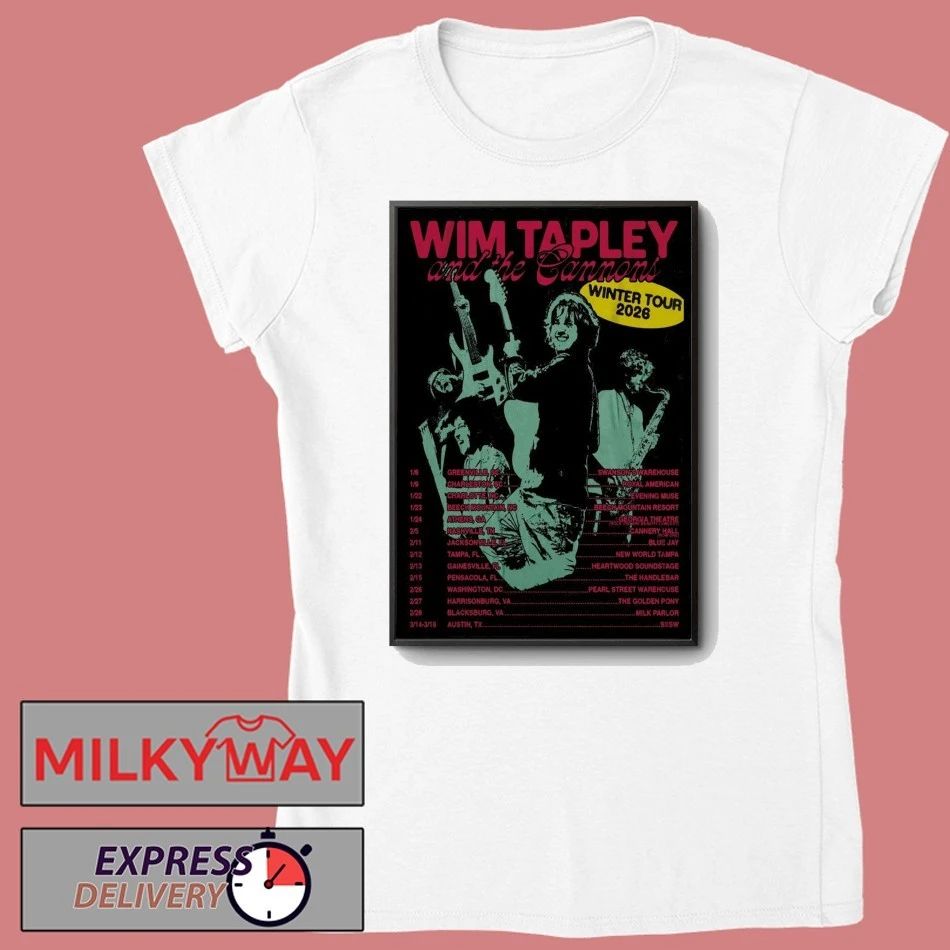 Wim Tapley And The Cannons Poster Winter Tour 26 shirt