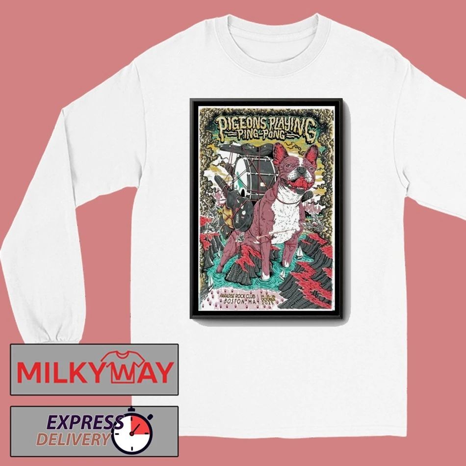Pigeons Playing Ping Pong Boston MA Concert 2025 Poster shirt