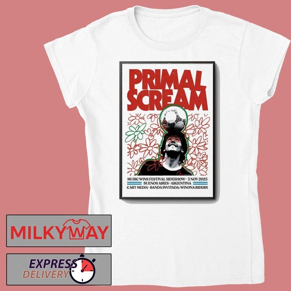 Primal Scream Nov 3 2025 Music Wins Festival Buenos Aires Argentina Poster shirt