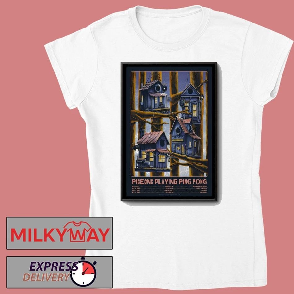 Pigeons Playing Ping Pong November 2025 Tour Poster shirt