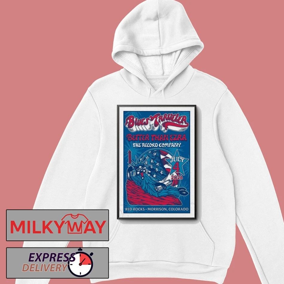 Blues Traveler Morrison, CO July 4 2026 Red Rocks Amphitheatre Tour Poster shirt