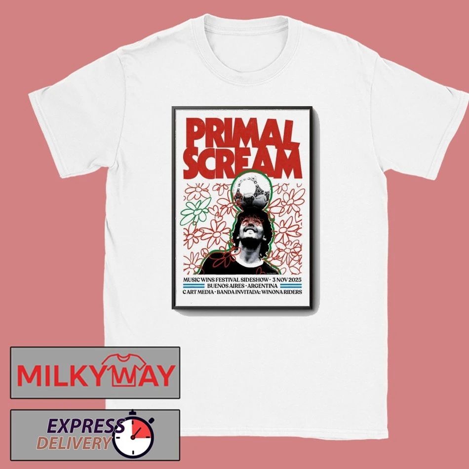 Primal Scream 11 3 2025 Music Wins Festival Buenos Aires Argentina Poster shirt