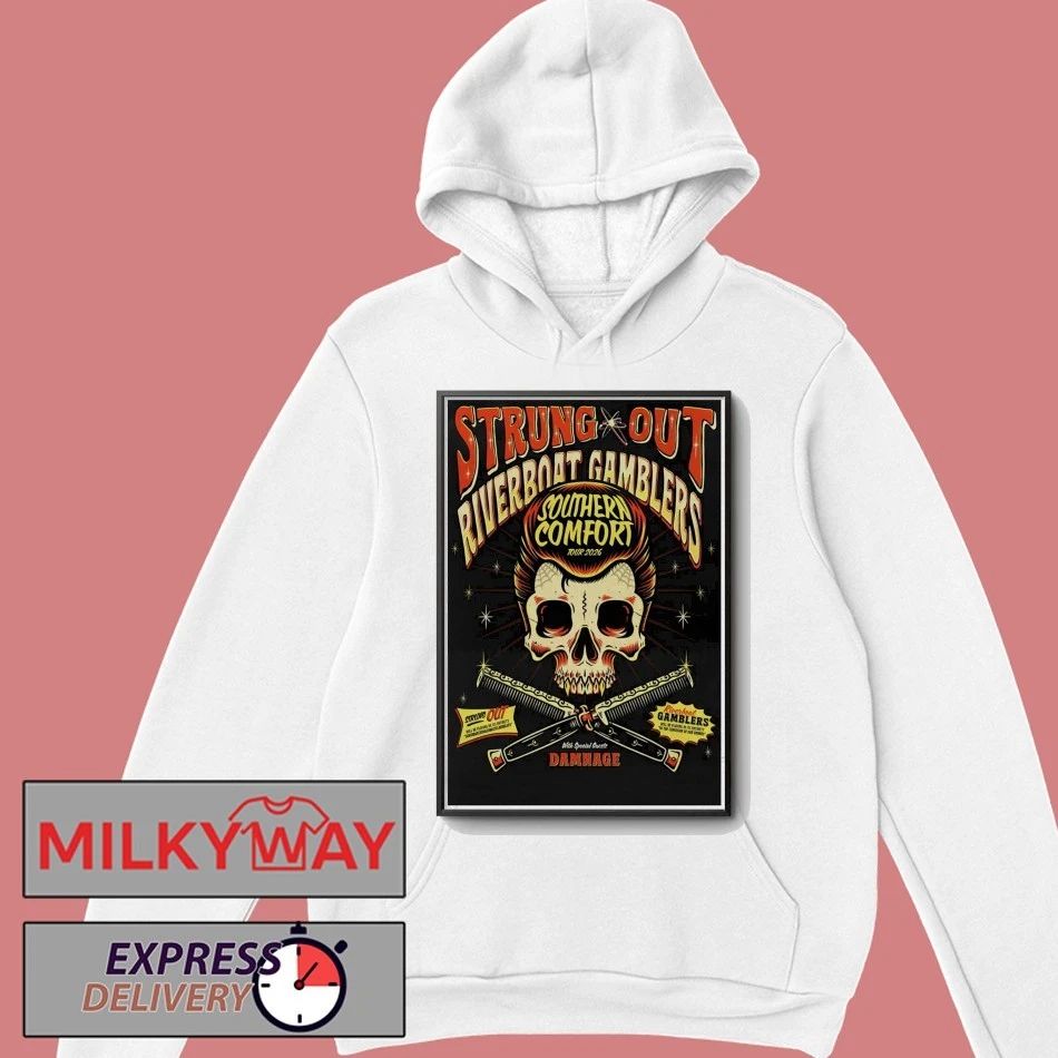 Strung Out And Riverboat Gamblers Southern Comfort Tour 2026 Poster shirt