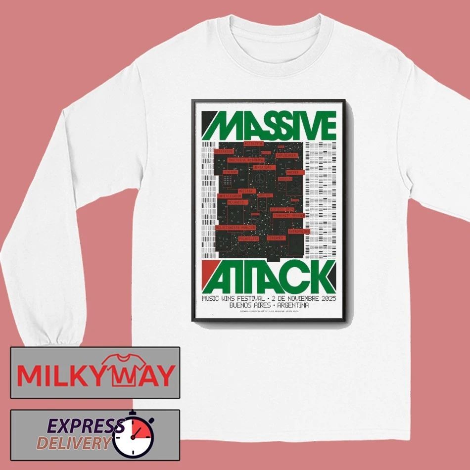 Massive Attack Music Wins Festival in Buenos Aires, Argentina Nov 2 2025 2025 Poster shirt